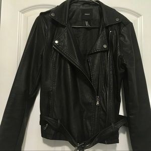 Forever 21 Faux Leather Jacket Black
